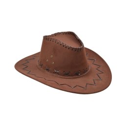 Kapelusz Welurowy kowboja zdobiony czarnymi przeszyciami Arpex (SH2235)