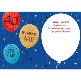 Kartka składana Karnet A5 40 balony Henry (5905701484089)