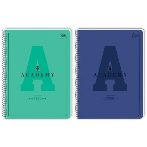Kołozeszyt (kołonotatnik) Academy Hybrid A5+ 80k. 90g linia Interdruk