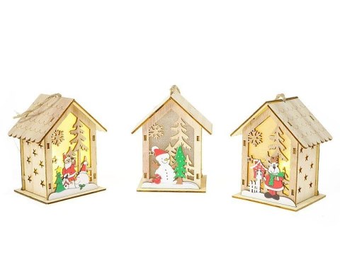 Lampki świąteczne ledowa z motywem świątecznym, domek, 11x9,5x7cm Adar (566170)