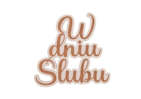 Ozdoba drewniana W DNIU ŚLUBU 5 SZT Sadpex (DNs15B)