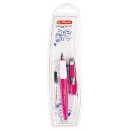 Pióro wieczne My Pen 50046805 różowo białe M Herlitz (300006789)