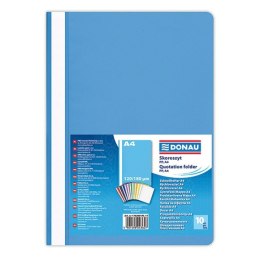Skoroszyt A4 niebieski jasny polipropylen PP 100g Donau (1702001Pl-17)