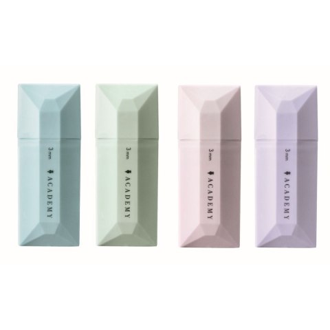 Zakreślacz ACADEMY 4 sztuki wkład mix 1,0-3,0mm Interdruk