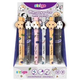 Długopis wymazywalny wymazywalny PIES 5902315577657 wkład niebieski 0,5mm Strigo (SSC202)