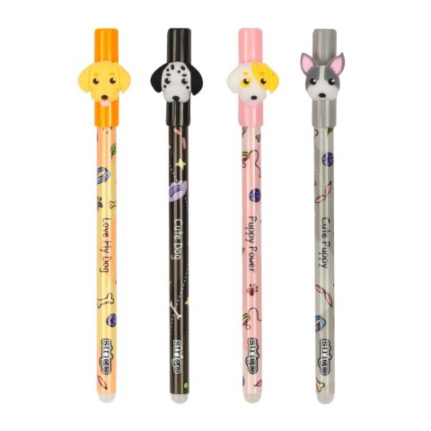 Długopis wymazywalny wymazywalny PIES 5902315577657 wkład niebieski 0,5mm Strigo (SSC202)