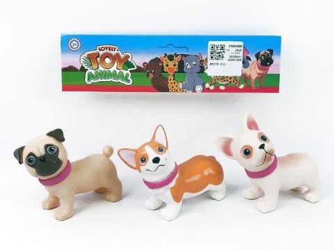 Figurka piszczki pieski 3 szt. Bigtoys (BPI1628) Figurka piszczki pieski 3 szt. Bigtoys (BPI1628)