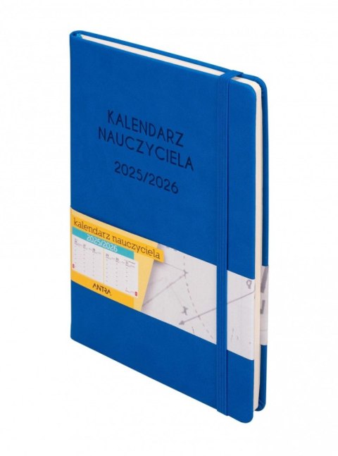 Kalendarz książkowy (terminarz) Nauczyciela niebieski A5 Antra (2025/2026)