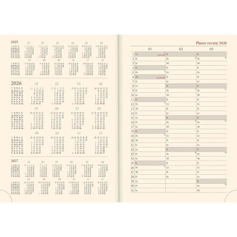 Kalendarz książkowy (terminarz) WYCINANKA B6 Lucrum (41DS)