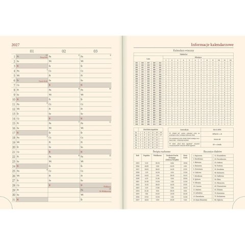 Kalendarz książkowy (terminarz) WYCINANKA B6 Lucrum (41DS)
