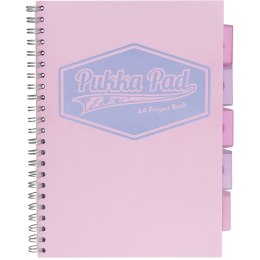 Kołozeszyt (kołonotatnik) Pastel A4 200k. 80g krata Pukka (8630S(PK)-PST)