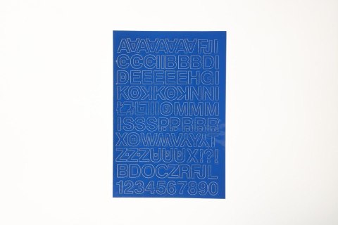 Litery samoprzylepne niebieski Farro