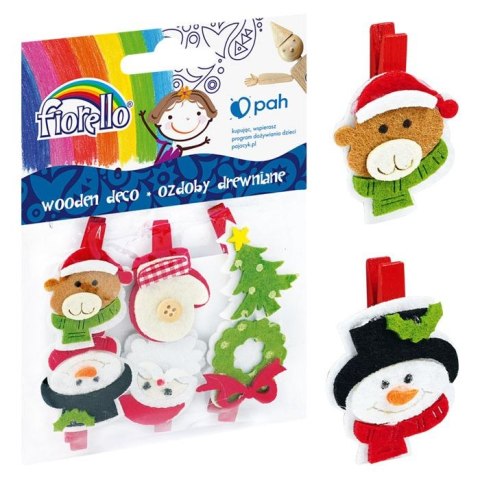 Ozdoba drewniana Spinacz Fiorello (GR-WD449)