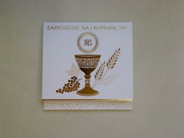 Zaproszenie kwadratowe komunijne Pol-mak (ZKW)