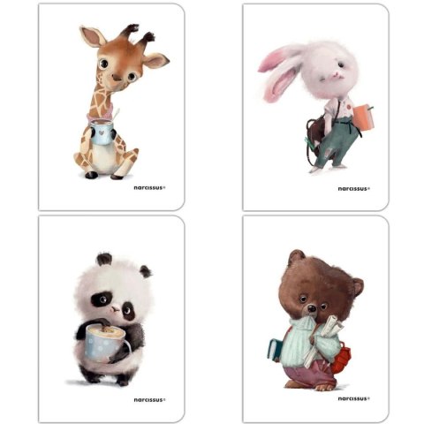 Zeszyt cute PP A4 60k. 80g krata Narcissus