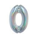 Balon foliowy Beauty&Charm Cyfra 0 holograficzna 76cm Godan (CH-BHS0) Balon foliowy Beauty&Charm Cyfra 0 holograficzna 76cm Godan (CH-BHS0)