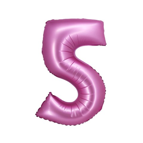 Balon foliowy Beauty&Charm Cyfra 5 satynowy róż 76cm Godan (CH-BSR5) Balon foliowy Beauty&Charm Cyfra 5 satynowy róż 76cm Godan (CH-BSR5)