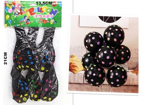 Balon gumowy w kropki 6szt. czarna Adar (570757) Balon gumowy w kropki 6szt. czarna Adar (570757)