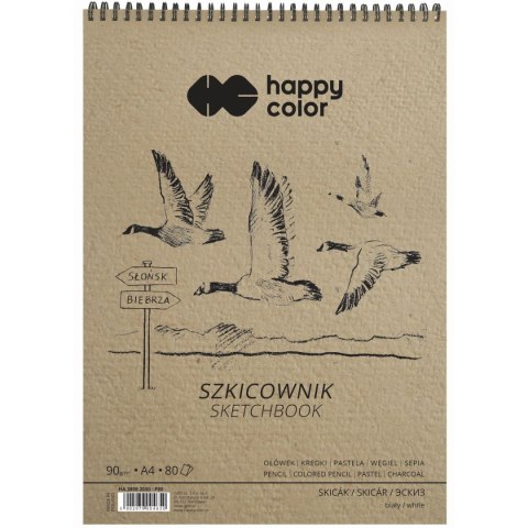 Blok artystyczny Happy Color szkicownik A4 90g 80k Gdd (HA 3809 2030-P80) Blok artystyczny Happy Color szkicownik A4 90g 80k Gdd (HA 3809 2030-P80)