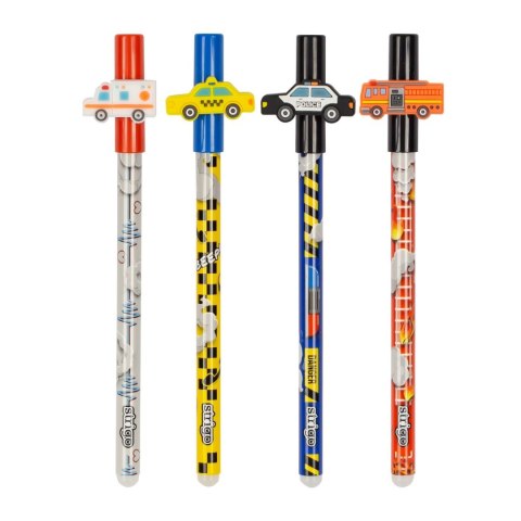 Długopis wymazywalny POJAZDR 5902315577497 wkład niebieski 0,5mm Strigo (SSC186)