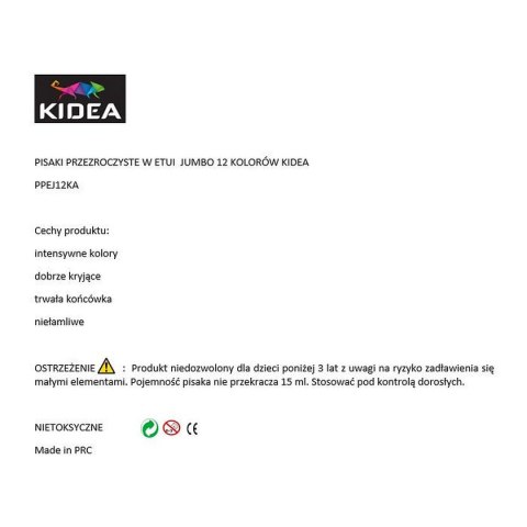 Flamaster KIDART Kidea (PPEJ12KA) Flamaster KIDART Kidea (PPEJ12KA)