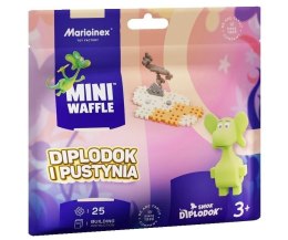 Klocki konstrukcyjne Mini Waffle 25el Smok Diplodok i Pustynia Marioinex