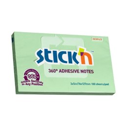 Notes samoprzylepny (karteczki) 360 stopni zielony 100k [mm:] 127x76 Stick'n (21556)