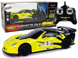 Samochód R/C 1:24 Corvette Żółte C6.R 2.4 G Światła Lean (9734)