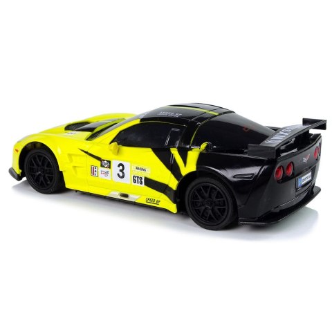 Samochód R/C 1:24 Corvette Żółte C6.R 2.4 G Światła Lean (9734)