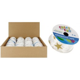 Wstążka 40x2 [mm x m] biały Craft With Fun (521606)