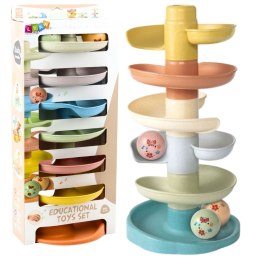 Zabawka edukacyjna Zjeżdżalnia Tor Dla Kulek Edukacyjna Kulki z Grzechotkami 7 Poziomów Lean (22866)