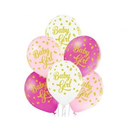 Balon gumowy Baby girl, 6 szt. mix 300mm 12cal Godan (BRN_5000218)