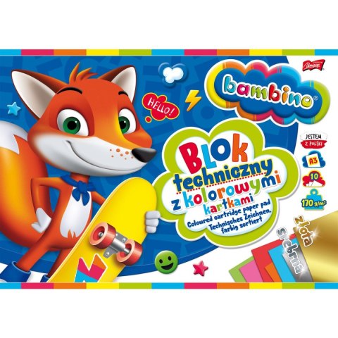 Blok techniczny Bambino kolor A3 160g 10k [mm:] 297x420 Unipap
