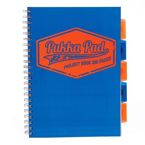Kołozeszyt (kołonotatnik) NIEBIESKI B5 200k. 80g krata Pukka (7299-NEO (SQ))