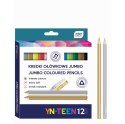 Kredki ołówkowe YN TEEN jumbo 12 kol. Interdruk