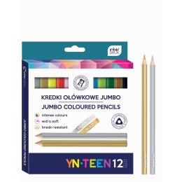 Kredki ołówkowe YN TEEN jumbo 12 kol. Interdruk