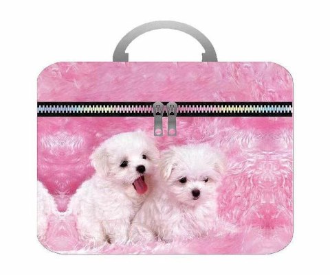 Kuferek walizka z lusterkiem, zapinany na zamek Adar (587427)