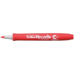 Marker permanentny decorite wkład czerwony 1,0mm pędzelek końcówka Artline (AR-033 2 2)