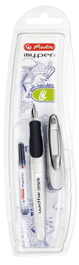 Pióro wieczne My Pen dla leworęcznych 10999795 biało-czarne Herlitz (300002939)