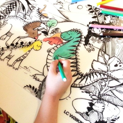 Podkład na biurko FUNNY MAT TRANSPARENT DINOZAURY SFU1009 polipropylen PP [mm:] 335x480 Strigo (8681378310083)