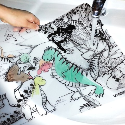 Podkład na biurko FUNNY MAT TRANSPARENT DINOZAURY SFU1009 polipropylen PP [mm:] 335x480 Strigo (8681378310083)