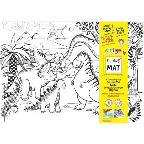Podkład na biurko FUNNY MAT TRANSPARENT DINOZAURY SFU1009 polipropylen PP [mm:] 335x480 Strigo (8681378310083)