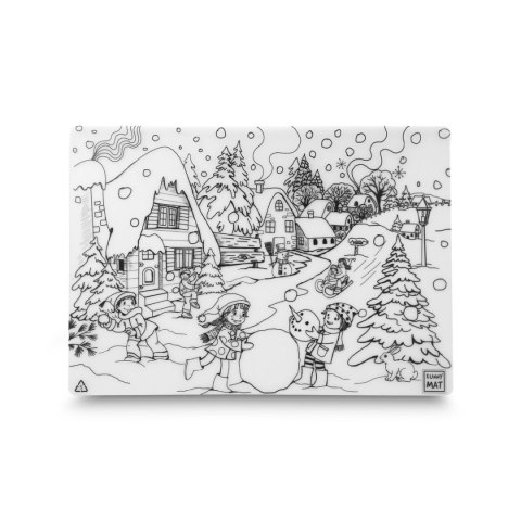 Podkład na biurko FUNNY MAT white ZIMA sfu1065 biały polipropylen PP [mm:] 335x480 Strigo (8681379310659)