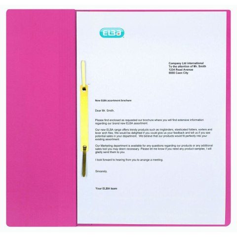 Skoroszyt 1/2 A4 czerwony karton 250g Elba (100551882)