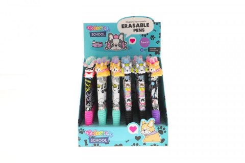 Długopis wymazywalny Dog wymazywalny wkład niebieski 0,5mm Patio (80433PTR)