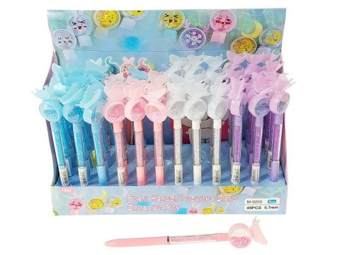 Długopis z brokatem wkład niebieski 0,7mm Adar (611313)