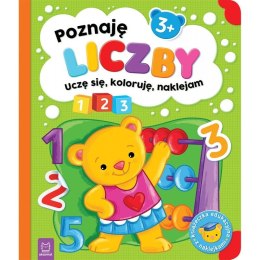 Książeczka edukacyjna Poznaję liczby. Uczę się, koloruję, naklejam. 3+ Aksjomat