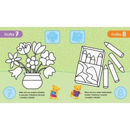 Książeczka edukacyjna Poznaję liczby. Uczę się, koloruję, naklejam. 3+ Aksjomat