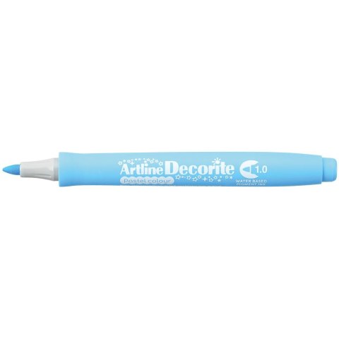 Marker permanentny pastelowy decorite wkład niebieski 1,0mm pędzelek końcówka Artline (AR-033 1 4)