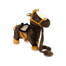 Pluszak interaktywny Konik Maskotka Interaktywna Koń Brązowy Jasna Grzywa Muzyka Lean (12684)